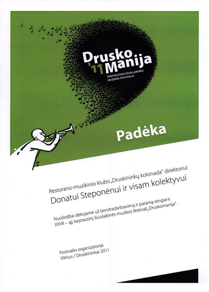 Druskomanija Padėka